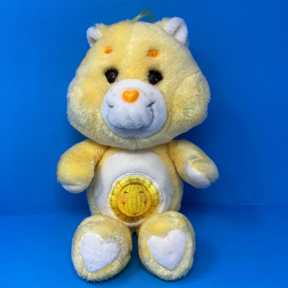 Kenner Care Bears‎ Plush 13 inch Yellow Funshine Bear Vintage 1983 Smiling Sun